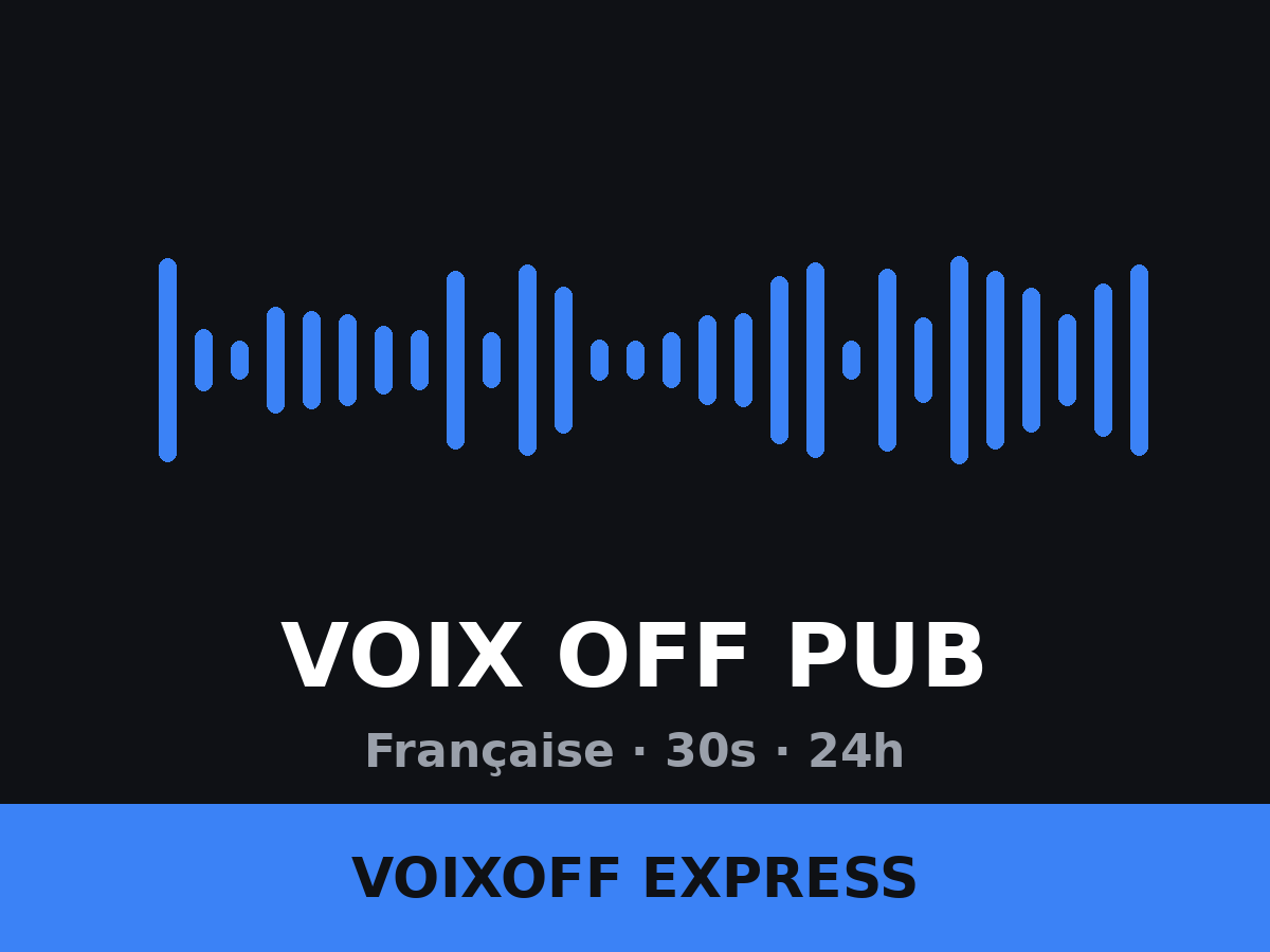 Voix off pub française